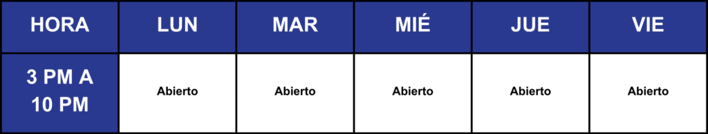 Horario Gimnasio Academia Quilombo