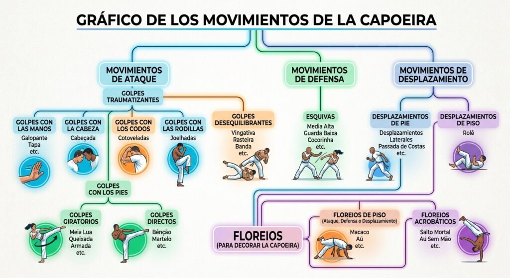 Tipos de Movimientos de Capoeira